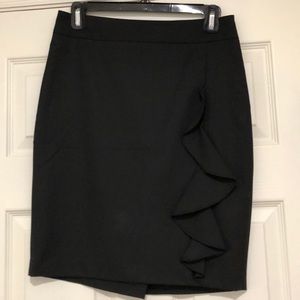 Black Skirt with Ruffle